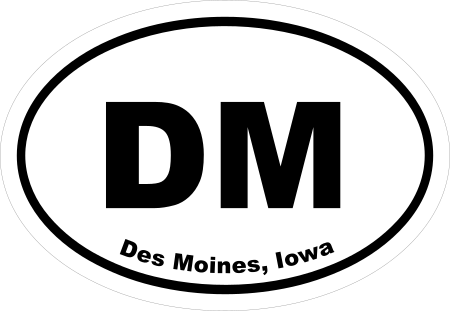 Iowa Cities Oval Decal