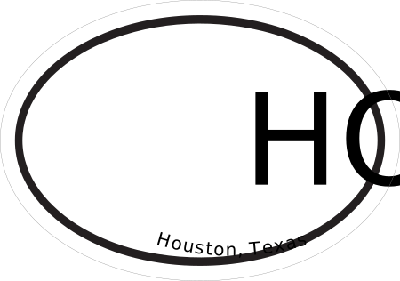 Texas Cities Oval Decal