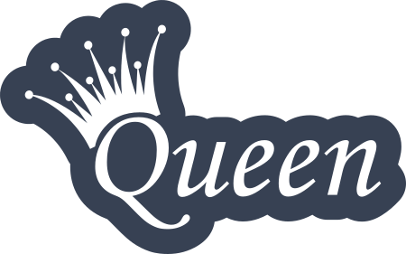 Queen with Crown Vinyl Lettering Sticker