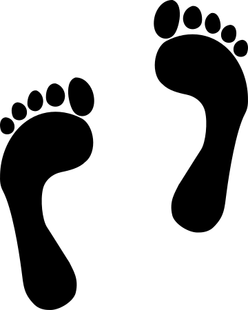Human Footprints Sticker