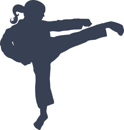 Martial Arts Karate Girl Decal