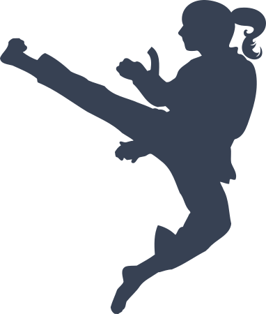 Martial Arts Karate Girl Decal