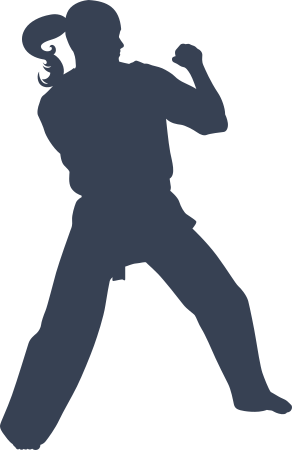 Martial Arts Karate Girl Decal
