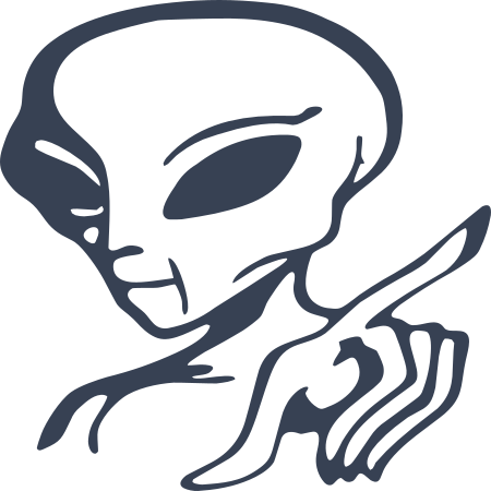 Alien Pointing Sticker