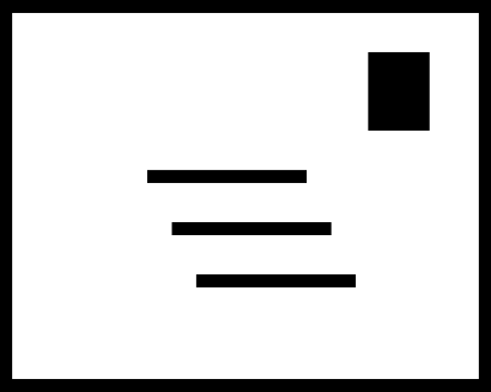 Addressed Envelope with Postage Decal