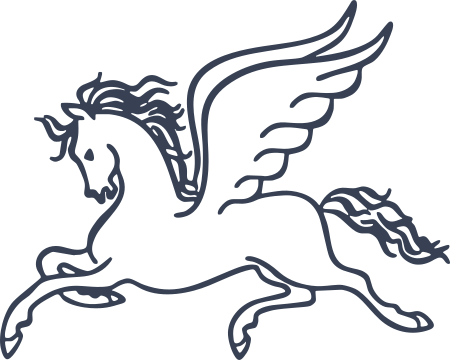 Outline Of A Pegasus Flying Horse Sticker
