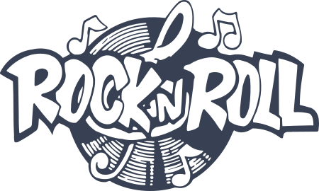 Rock -N- Roll With Record Sticker