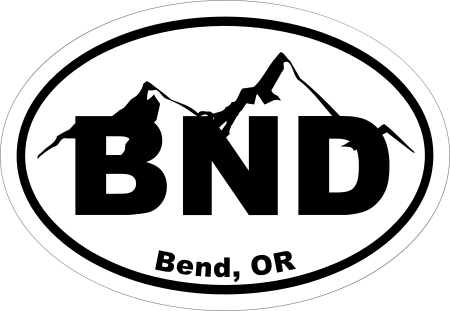 Bend Oregon Cities Oval Decal