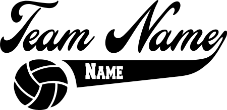 Volleyball Team Name and Player Name Sticker
