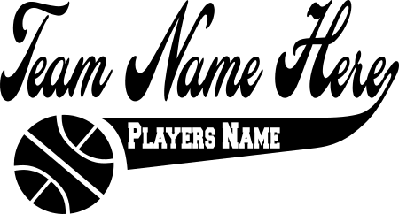 Basketball Team Name and Player Name Decal