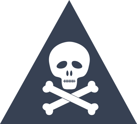 Poison Symbol Skull and Crossbones Decal