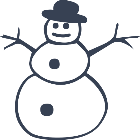 Snowman With Hat Sticker