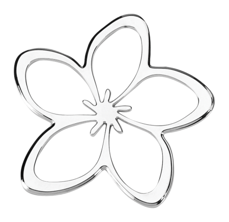 Plumeria Flower 3-D Chrome Plated Decal