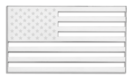 US American USA Flag 3-D Chrome Plated