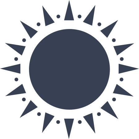 Sun With Dots and Triangle Shapes Sticker