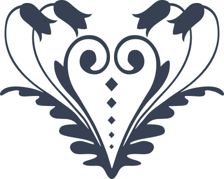 Flowers and Heart Decal