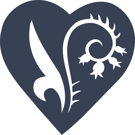 Flower in a Heart Decal
