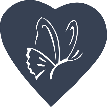 Butterfly in a Heart Decal
