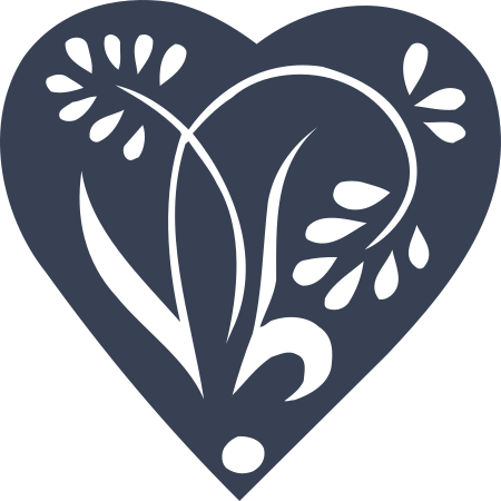 Flower in a Heart Decal
