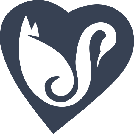 Swan Bird in a Heart Decal