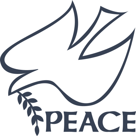 Peace and Dove Bird Sticker