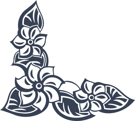 Flower Corner Border Decal