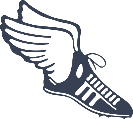 Track & Field Runner Shoe with wings Sticker