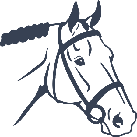 Horse Head Decal - English