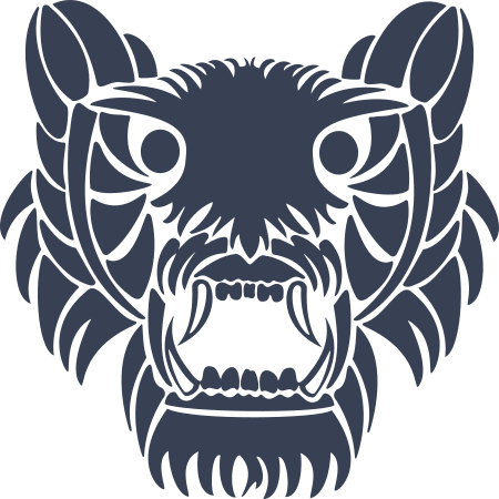 Tribal Tiger Head Sticker