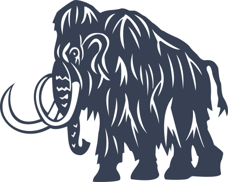 Detailed Wooly Mammoth Dinosaur Sticker