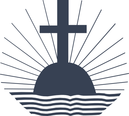 Cross With Sun Shining Around It Sticker