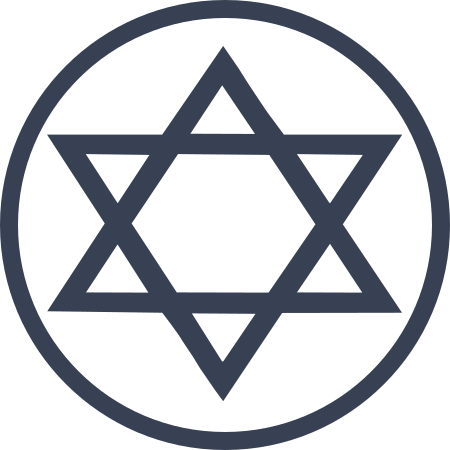 Star Of David In Circle Sticker