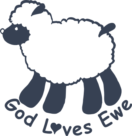 Lamb Sheep Goat Sticker - God Loves Ewe