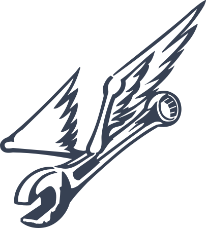 Flying Wrench Decal