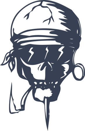 Pirate Skull Skeleton Sticker