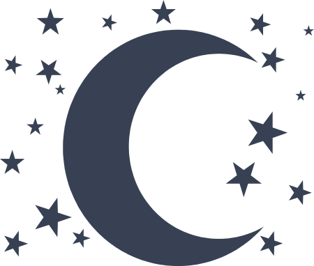 Moon & Stars Decal