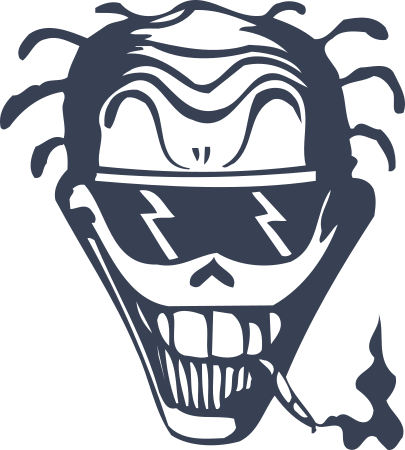 Smoking Skull Sticker