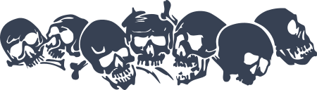 Seven Skeletons Sticker