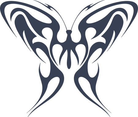 Beautiful Tribal Butterfly Sticker