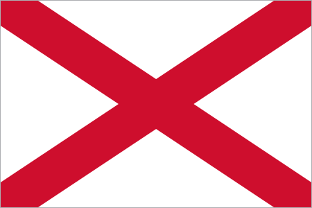 Alabama AL State Flag Decal