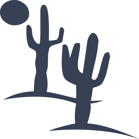 Cactus and Sun Landscape Decal
