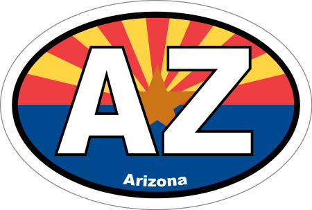 Arizona AZ State Flag Oval Sticker