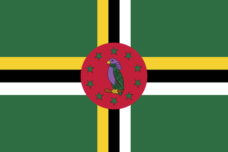 Dominica Country Flag Sticker