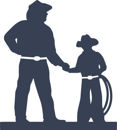Cowboy and son Sticker