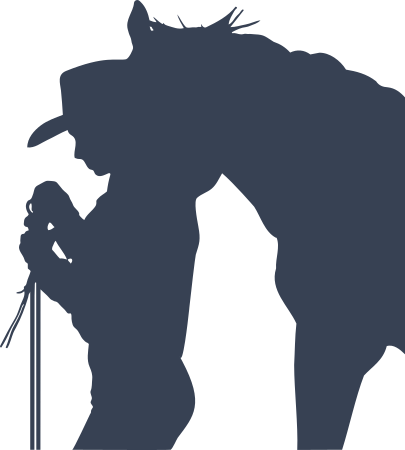 Cowgirl and her horse Sticker