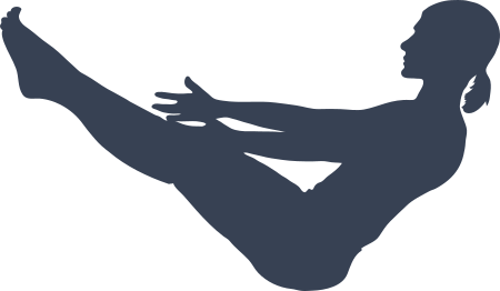 yoga full boat pose decal