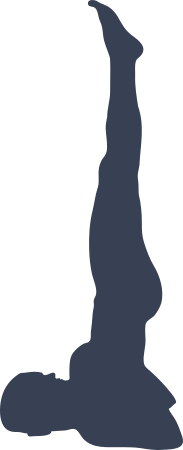 yoga shoulderstand pose decal
