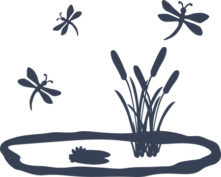 Dragonflies by Pond Decal