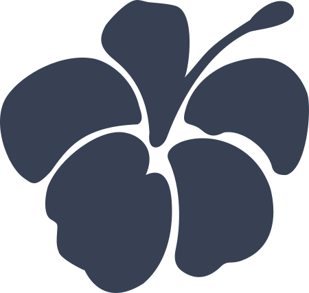 Droopy Hibiscus Flower Sticker