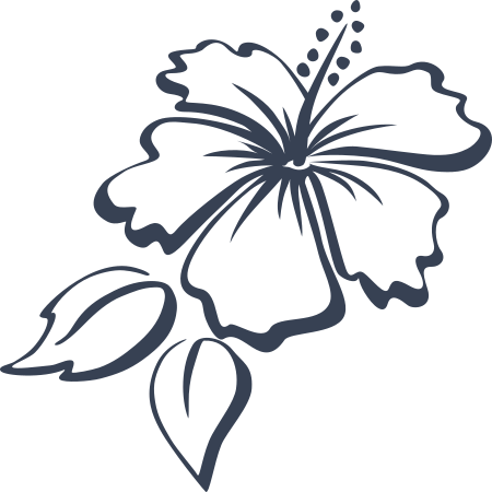 Hibiscus Flower Sticker